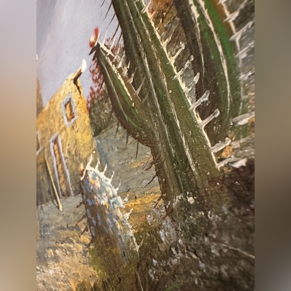 Vintage 90’s Southwest Oil Painting Desert Adobe House Set Of 2 8x10” - Picture 5 of 9